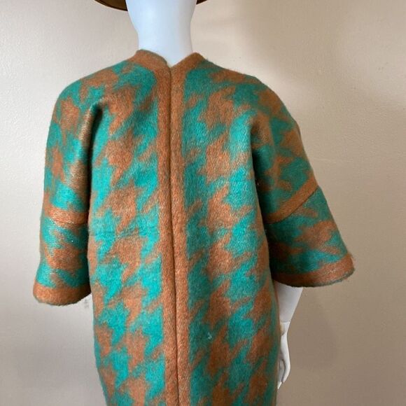 NWOT Warm Long Knit Tassel Winter Cardigan - Green & Chestnut - Picture 8 of 15